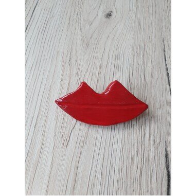 Brosche Rote Lippen, Lippen Rot, Mund, Kuss, Geschenk Zum Valentinstag
