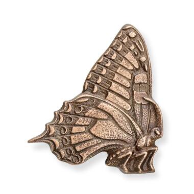 Bunte Schmetterling Tierfigur für Wandmontage Bronze Schwalbenschwanz Hila /