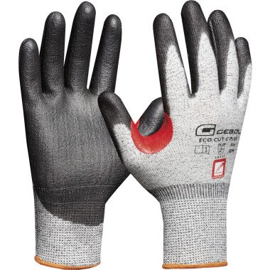 Gebol Handschuh Eco Cut C Plus grau/schwarz/rot