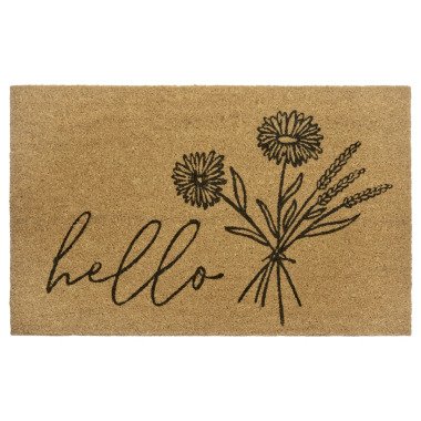 Kokos Fußmatte Hello & Flowers