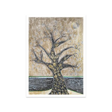 Postkarte Landschaftsbaum Baum Natur Gemälde