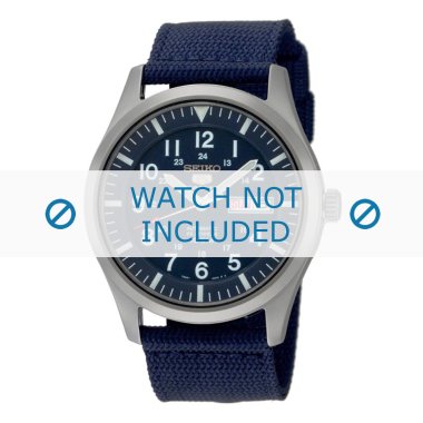 Uhrenarmband Seiko 7S36-03J0 / SNZG11K1 / 4A215JL Textil Blau 22mm
