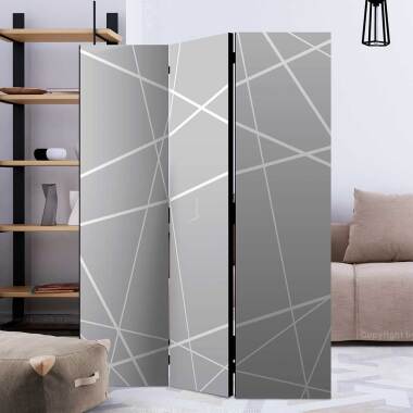 Umkleide Trennwand in Grau und Weiß abstraktem