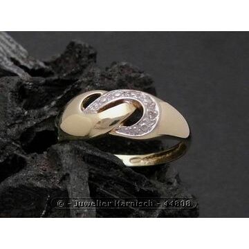 Bicolor-Ring aus Gold 333 & Gold Ring geheimnisvoll Gold 333 bicolor Diamant