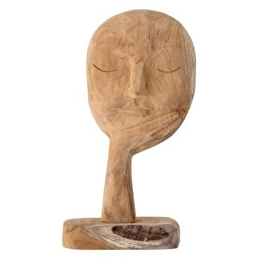 Bloomingville - Cacia Deko Skulptur - natur/LxBxH 18x10x35cm/Recyceltes Holz