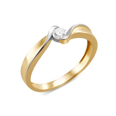 Brillantschmuck aus Gold 375 & Croisé-Ring, Brillant, Gold 375 poliert