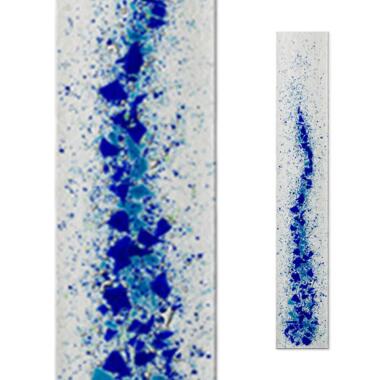 Einzigartiges Grabmal Glas Element in Blau  Glasstele S-61 / 10x60cm