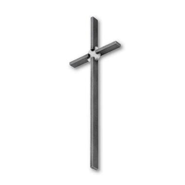Grabornament Kreuz mit Zierscheibe Crux Jerosa VIII / Edelstahl / 40x16cm (HxB