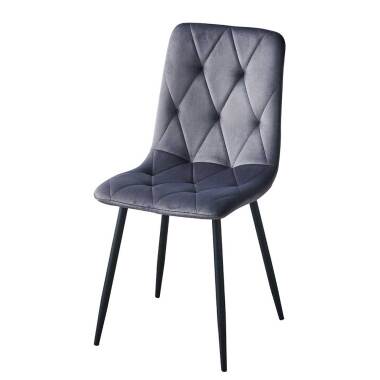 Graue Samt Stühle in modernem Design 43 cm