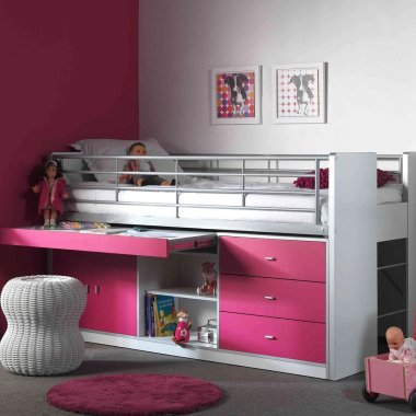Kinderbett mit Schreibtisch BONNY-12, 90x200cm