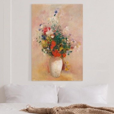 Leinwandbild Blumen Hochformat Odilon Redon