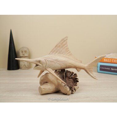 Marlin Figur Aus Holz, Fischskulptur, Fischliebhaber