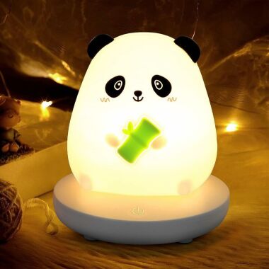 Panda-förmiges Silikon-Nachtlicht mit dreistufiger