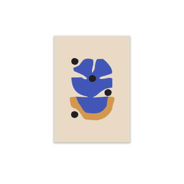 Paper Collective Flor Azul Poster, 30 x 40 cm