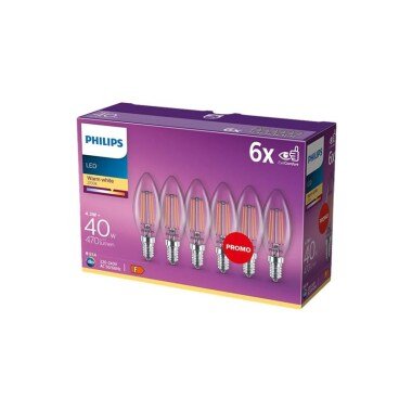 Philips LED-Lampe Classic Candle 4,3W/827