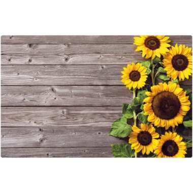 Platzset, Tischset Sonnenblumen Holz bunt