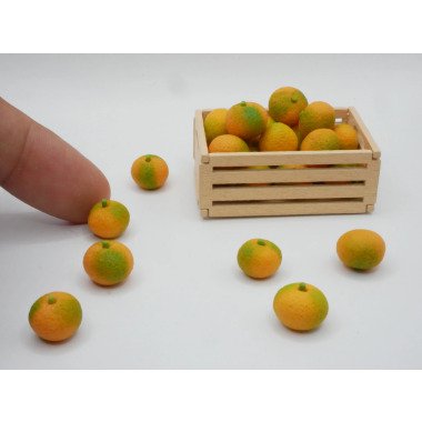 10 Mandarine Orangen Ton Obst Miniatur Puppenhaus