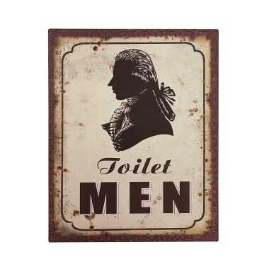 Blechschild MEN Toilettenschild Barock Herrentoilette