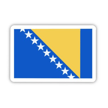 Bosnien Flagge Klar Aufkleber Premium Qualität