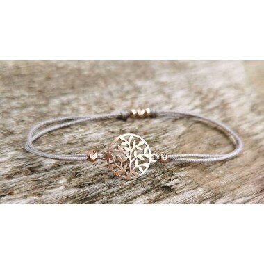 Brautschmuck Armband aus Metall & Silber Armband Mit Lebensblume Baum/Blume