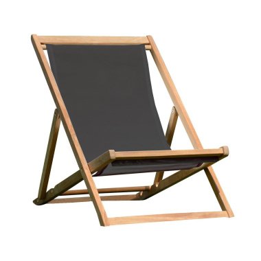 Deckchair aus Teak Holz & Jan Kurtz Cannes Deckchair Liegestuhl schwarz/Bezug