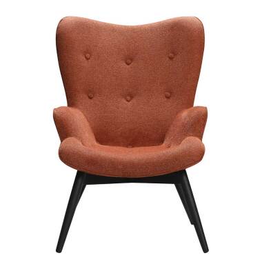 Designer TV-Sessel & Kaminsessel in Kupferfarben Webstoff Skandi Design