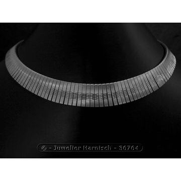 Designerschmuck Silber Collier Kette rhodiniert 40 bis 44 cm
