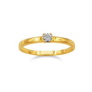 Diamant Ring Weißgold/Gelbgold 585/ Schmuck Solitär Mit Hochzeitsring