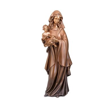 Figur Maria mit Kind aus Bronze/Aluminium