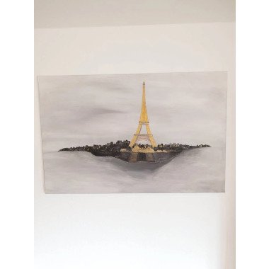 Große Stadtbild Paris Malerei Landschaft Original Eiffelturm Abstrakte