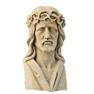 Jesus Steinguss Figur für den Garten winterfest