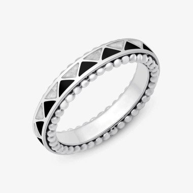 Jodhpur Ceramic Bead Ring Sterling Silber