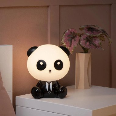 LED Tischleuchte Dodo Panda in Schwarz und