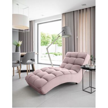 Loren Relaxliege 170x85 cm Pink (Samt)
