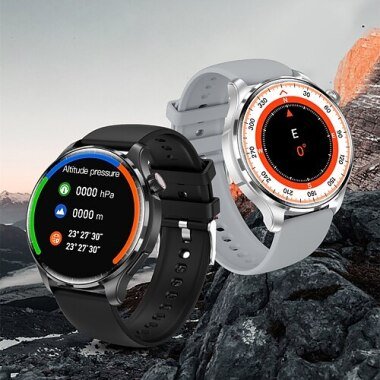 M12 runder Bildschirm, Silikonarmband, Talk-Smartwatch
