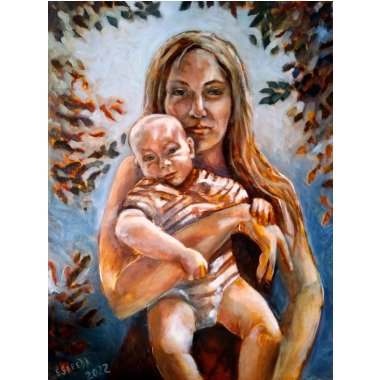 Madonna Mit Kind. Junge Frau, Die Ihr Baby