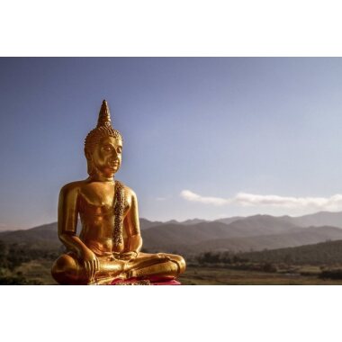 Papermoon Fototapete Goldene Buddha-Statue