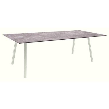 Stern Tisch 180x100 cm Rundrohr Aluminium