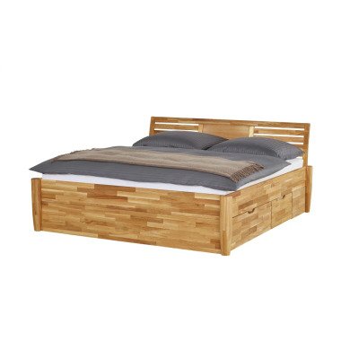 Timber Massivholz-Bettgestell mit Bettkasten