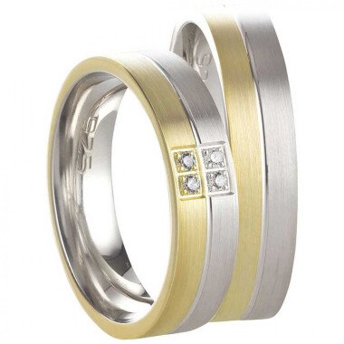 Bicolor-Ring in Silber & Wunderschöne Silberringe in bicolor SR562-SR563