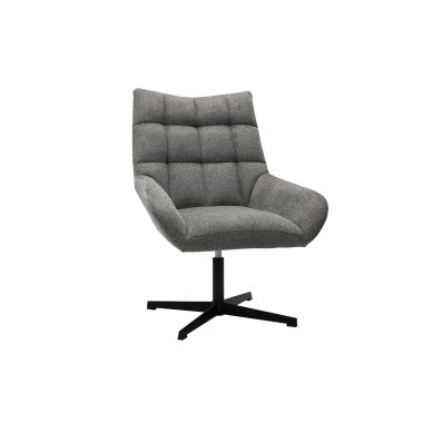 Design Sessel im dunkelgrauen strukturiertem