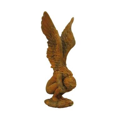 Engel Skulptur aus Steinguss & Hockende Grabfigur Engel aus Steinguss Mercuria