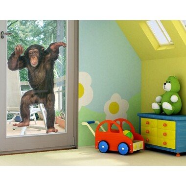 Fensteraufkleber Vergnügter Affe