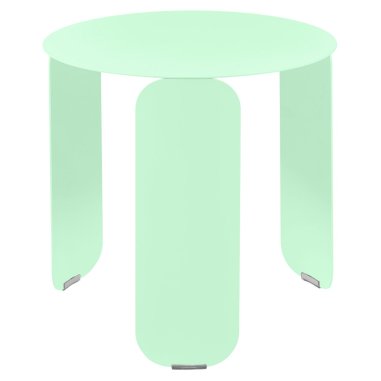 Fermob Antikbeistelltisch & Fermob Bebop Tisch rund 83 Opalgrün Ø 45