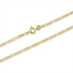 Figaruccikette in Gold & 333er Goldkette: Figarokette Gold 45cm
