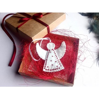 Filz Engel Ornament in Einer Geschenkbox