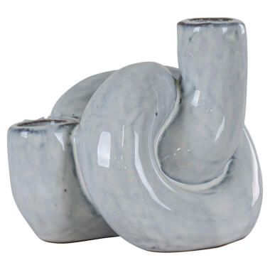 Housenordic Kerzenleuchter grau Keramik B/H/L: