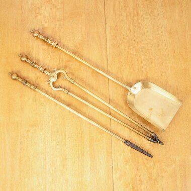 Kamin Werkzeug Set || Vintage Massives Messing