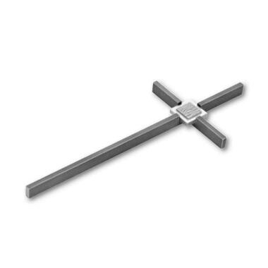 Kreuz Ornament Aluminium für Grabstein Crux Jerosa IV / 50x18cm (HxB) / ohne D
