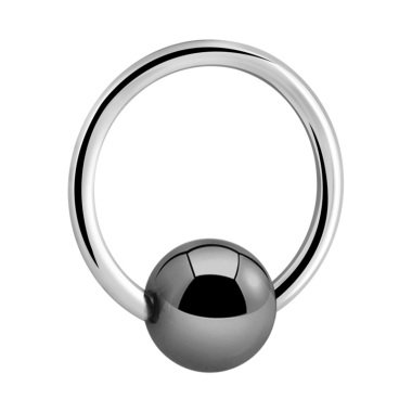 Lippenbändchen-Piercing aus Titan & Ball Closure Ring, Titan, hochglanz